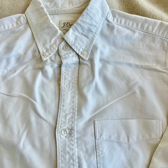 J. Crew Oxford cloth button-down shirt in white, size S slim - Picture 3 of 5
